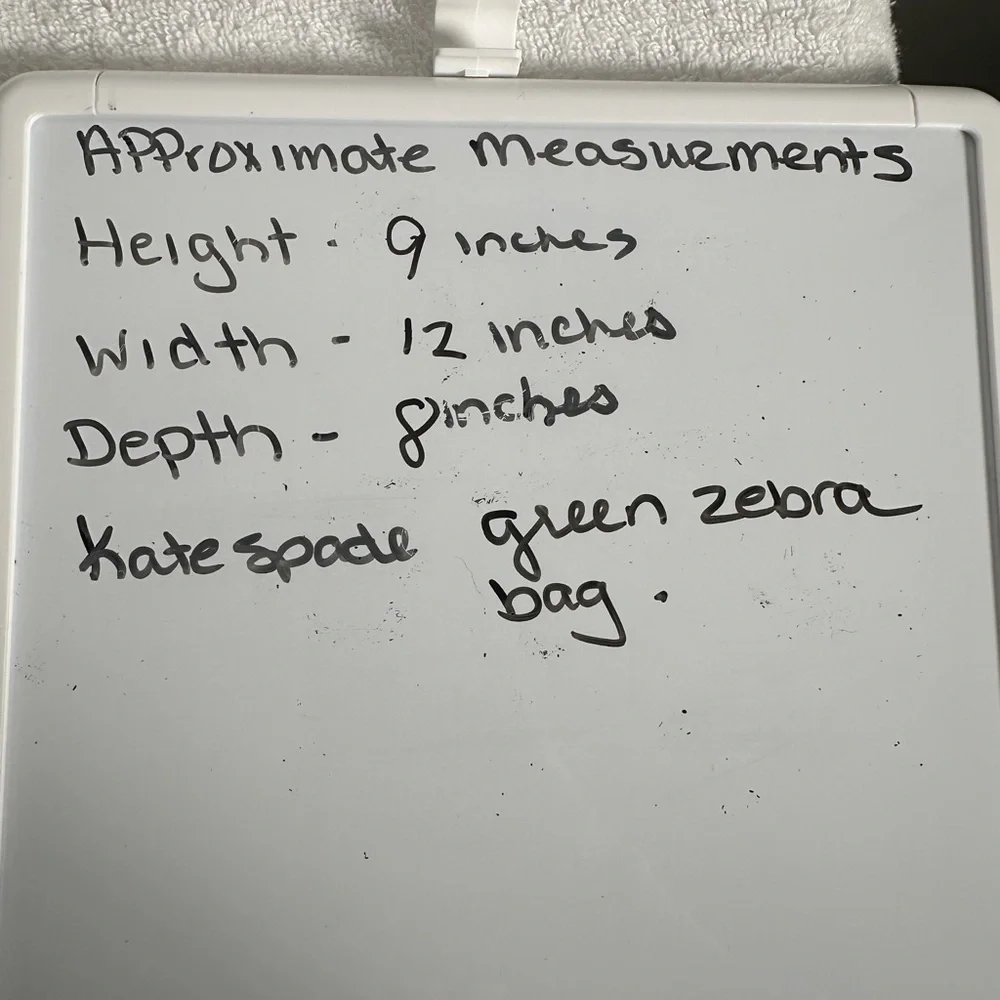 Kate Spade Green Cream Zebra Print Handbag - Picture 8 of 8